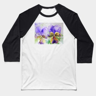 Viola Watercolor Purple Baseball T-Shirt